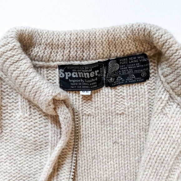 Vintage pure wool zip sweater - Picture 4 of 8